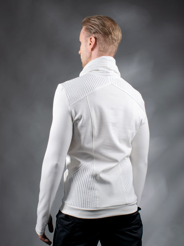 868-00 Futuristic white sweater