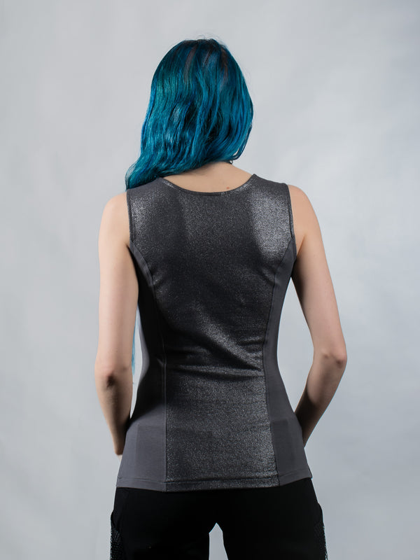 ST-L-8 Gray sleeveless top