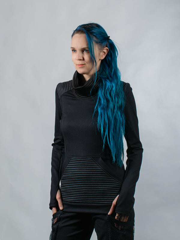 868 Black sci-fi sweater