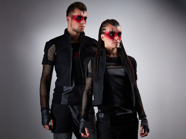 488-L Black cyberpunk vest