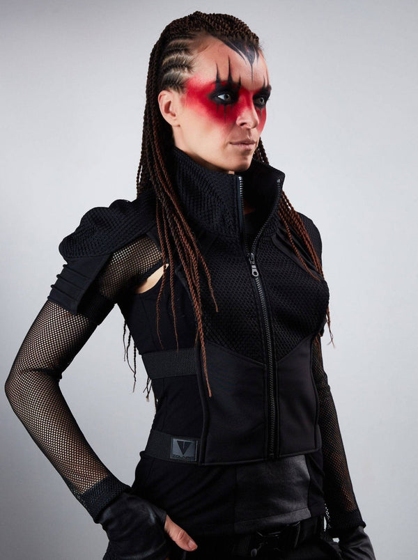 488-L Black cyberpunk vest