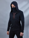 men wearing black hoodie