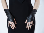 Fingerless gloves black steampunk gloves, men arm warmers - X-WRW1
