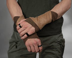 Beige and coffee brown armbands layered on forearms – ZOLNAR