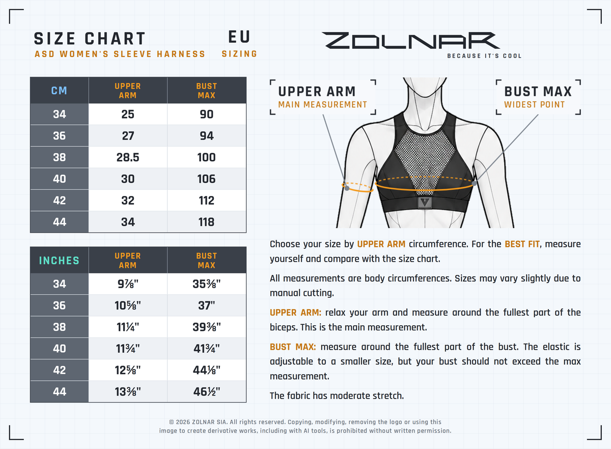 asd-w size chart
