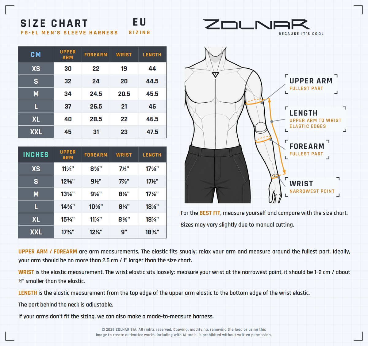 fg-el-m size chart