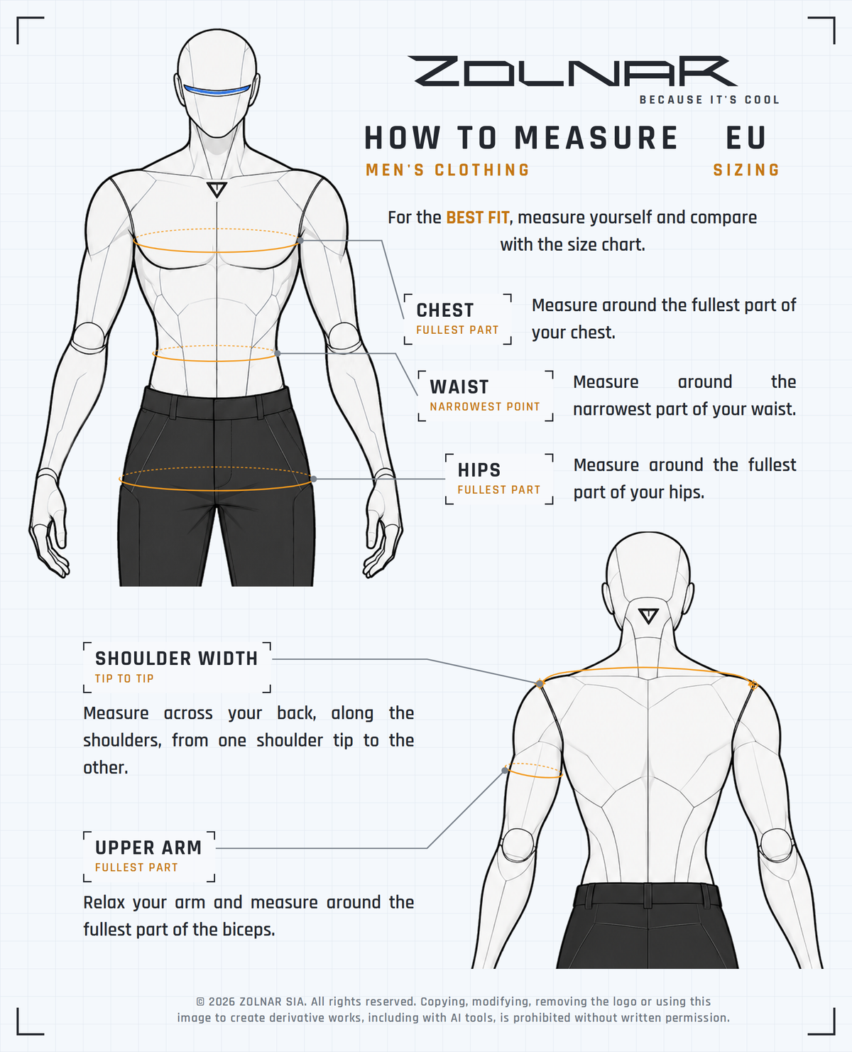 gen-m-measure size chart
