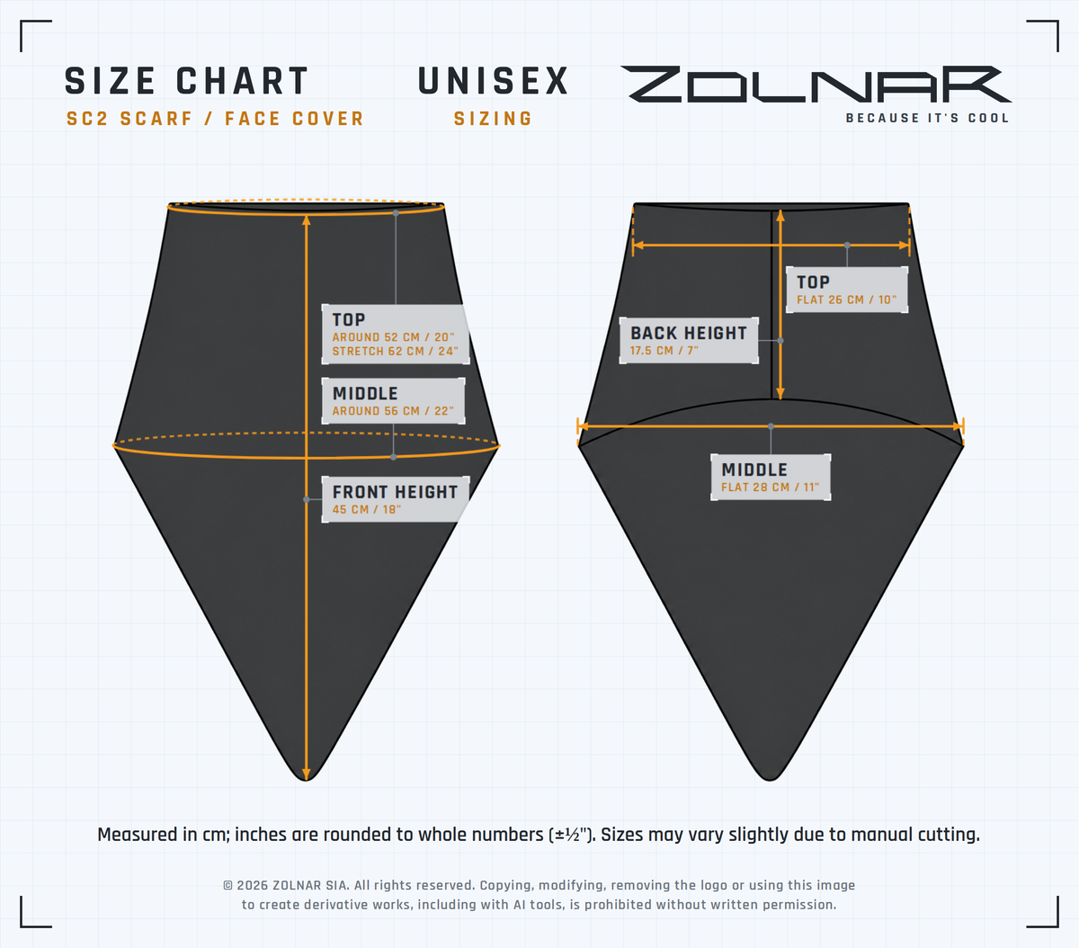 sc2 size chart