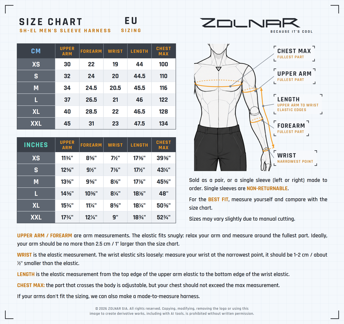 sh-el-m size chart