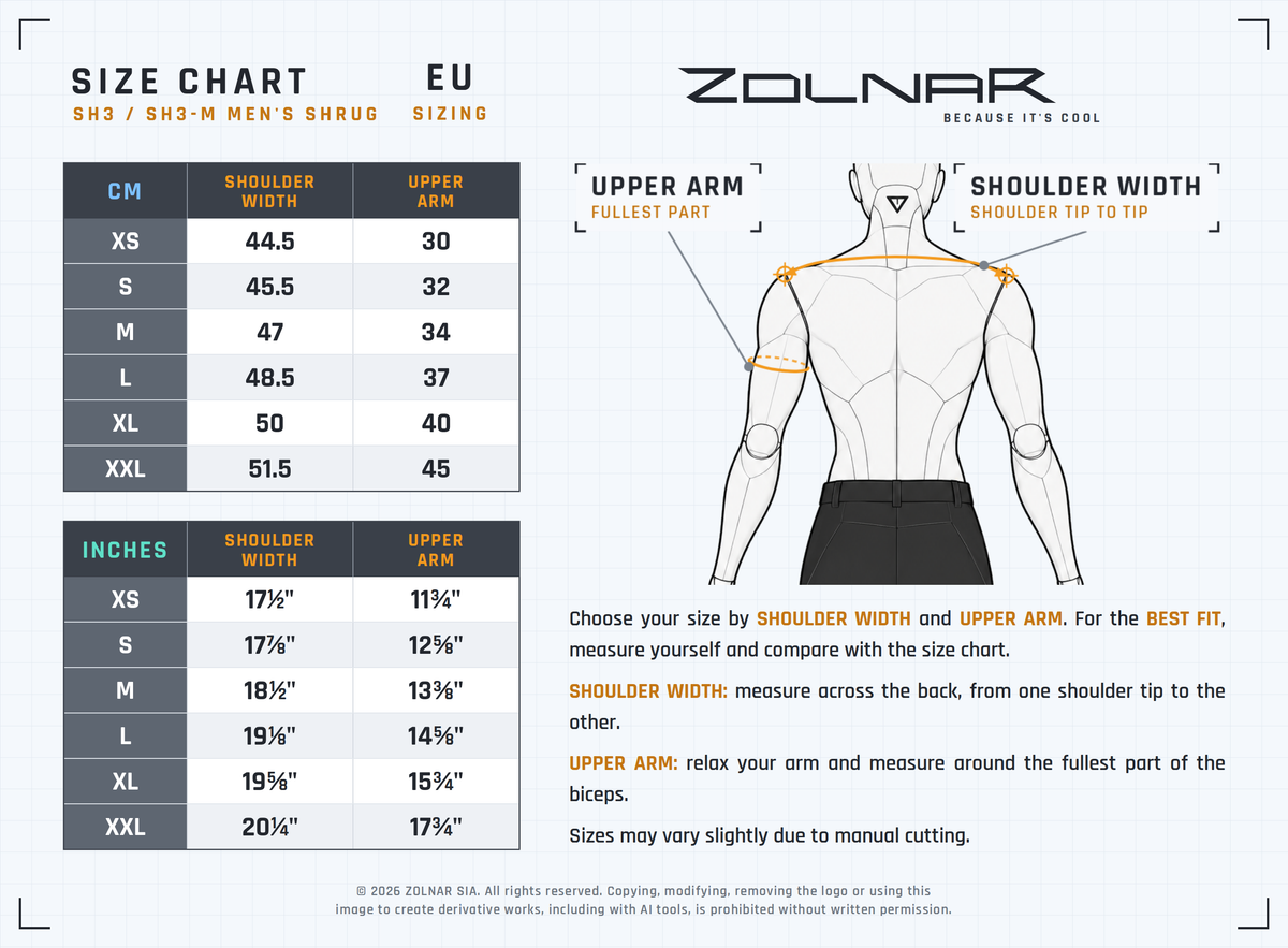 sh3-m size chart