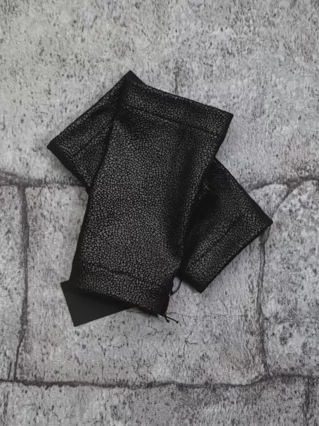 WRP Short faux leather gloves