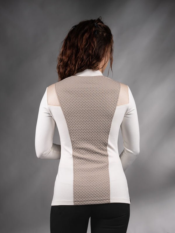 PT-CC1-05 White/beige cyberpunk sweater