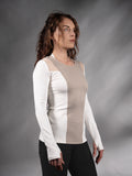 PT-CC1-05 White/beige cyberpunk sweater