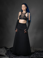 SK-L Q10 Black maxi skirt