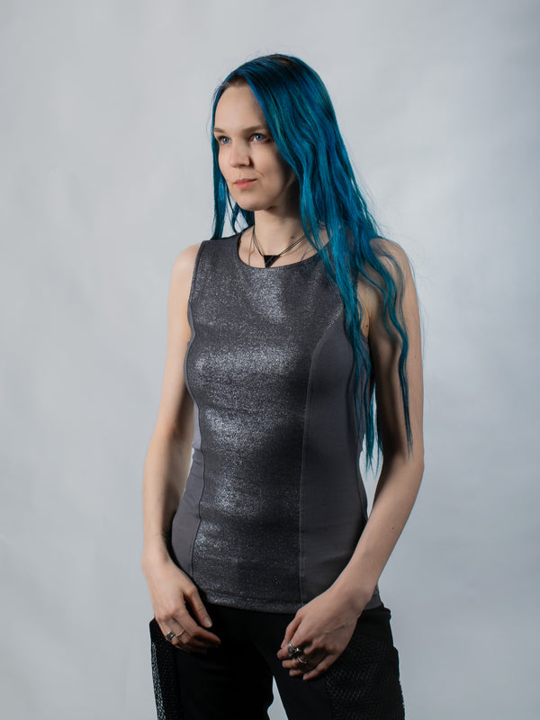 ST-L-8 Gray sleeveless top