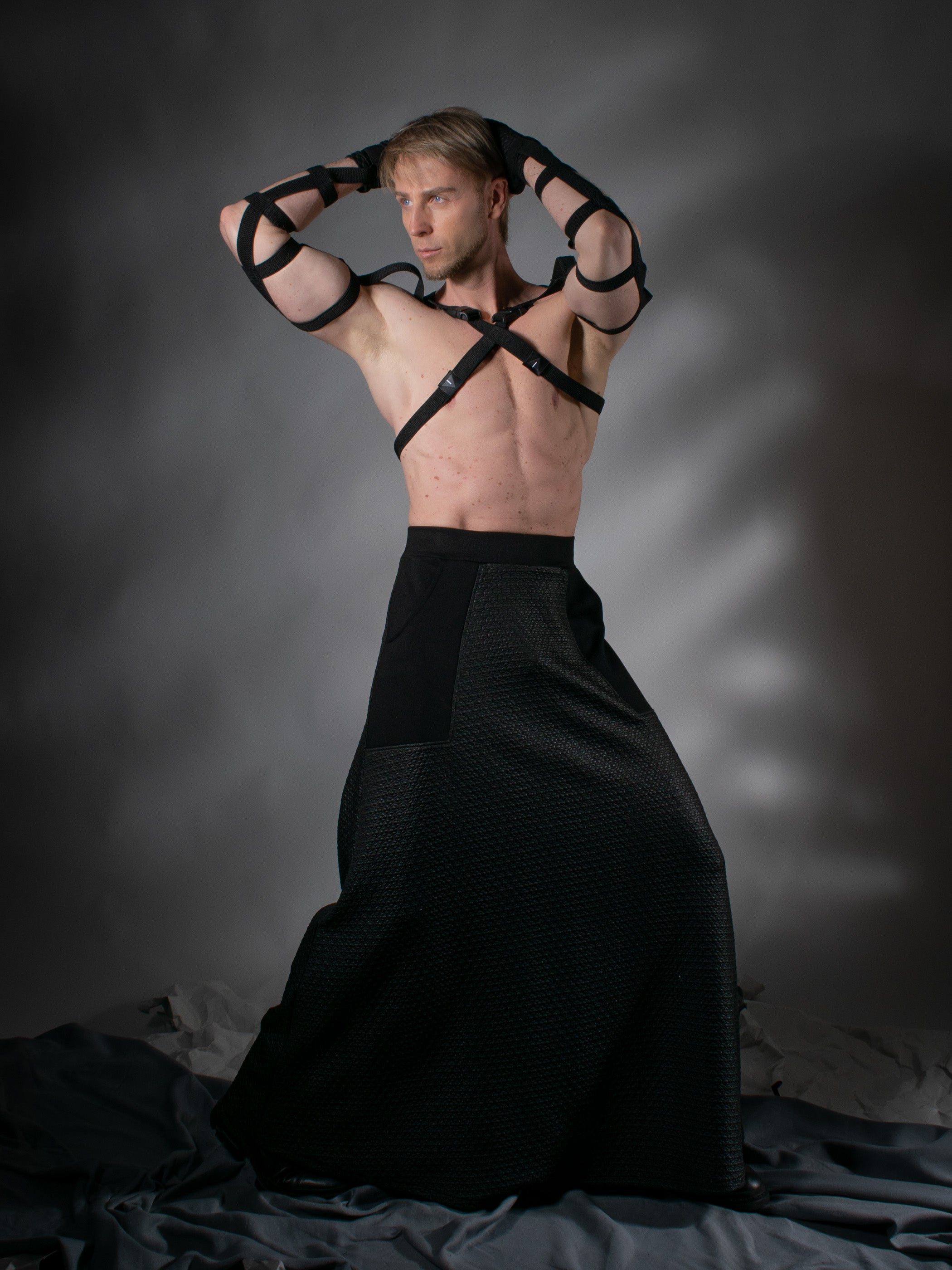 SK-P Q3 Men's maxi skirt with pockets