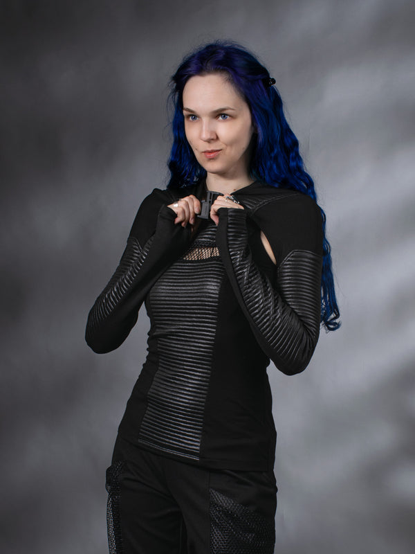 SH50 Q2 Hooded cyberpunk shrug