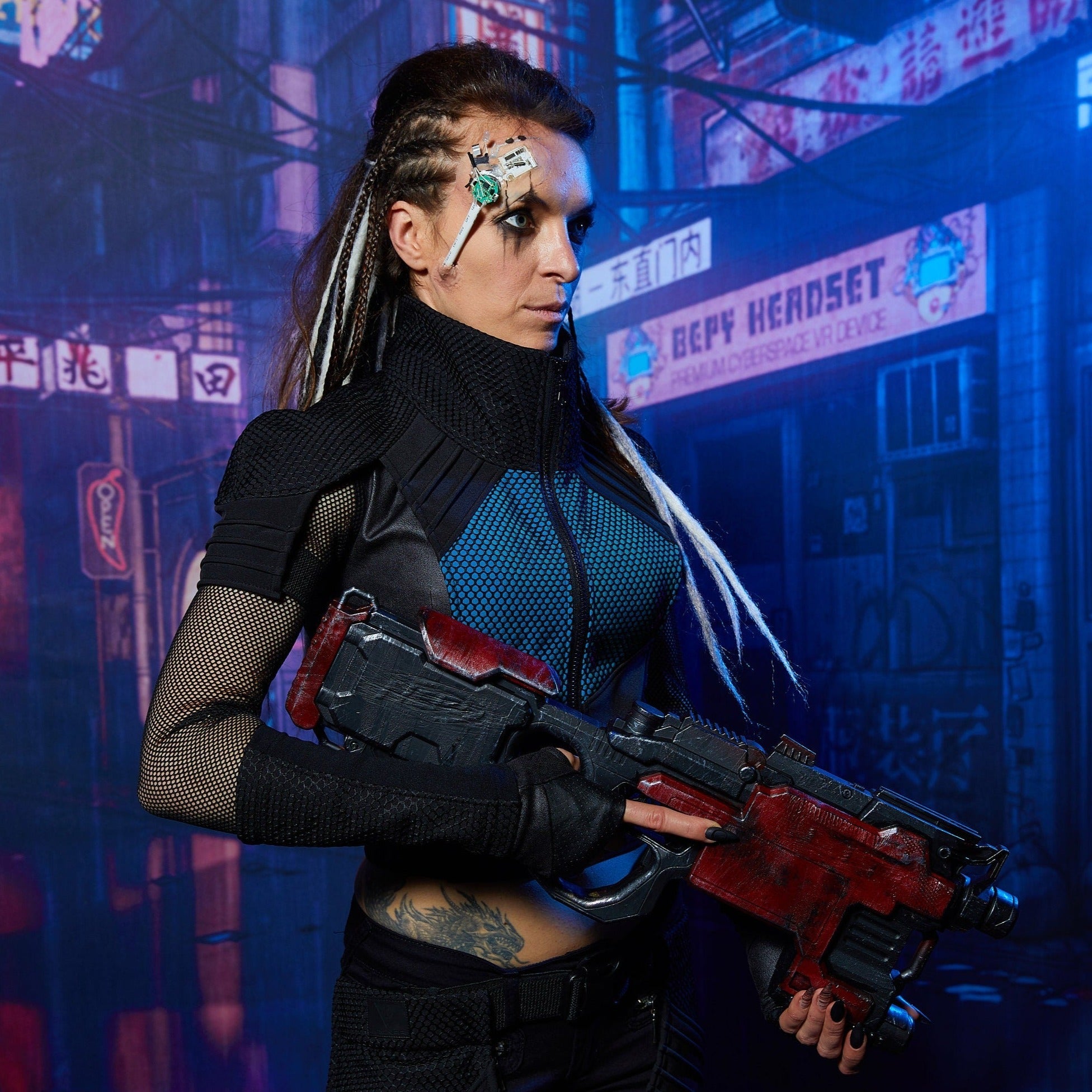 488-L Black cyberpunk vest