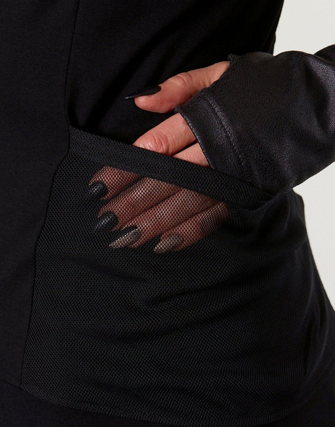 ERL Asymmetric sleeveless shirt with ERH hood