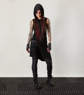 ERL Asymmetric sleeveless shirt with ERH hood