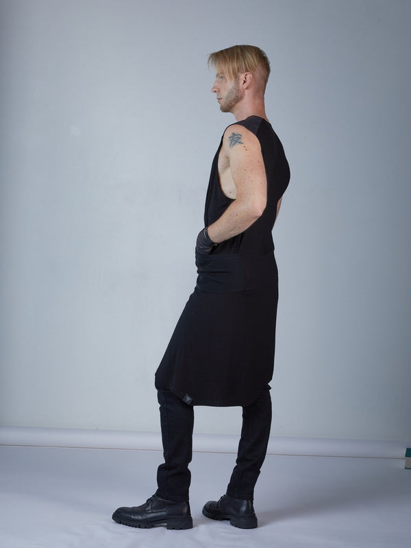 ERL Black asymmetric shirt