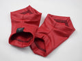 Red faux leather armbands showing soft inner side – ZOLNAR