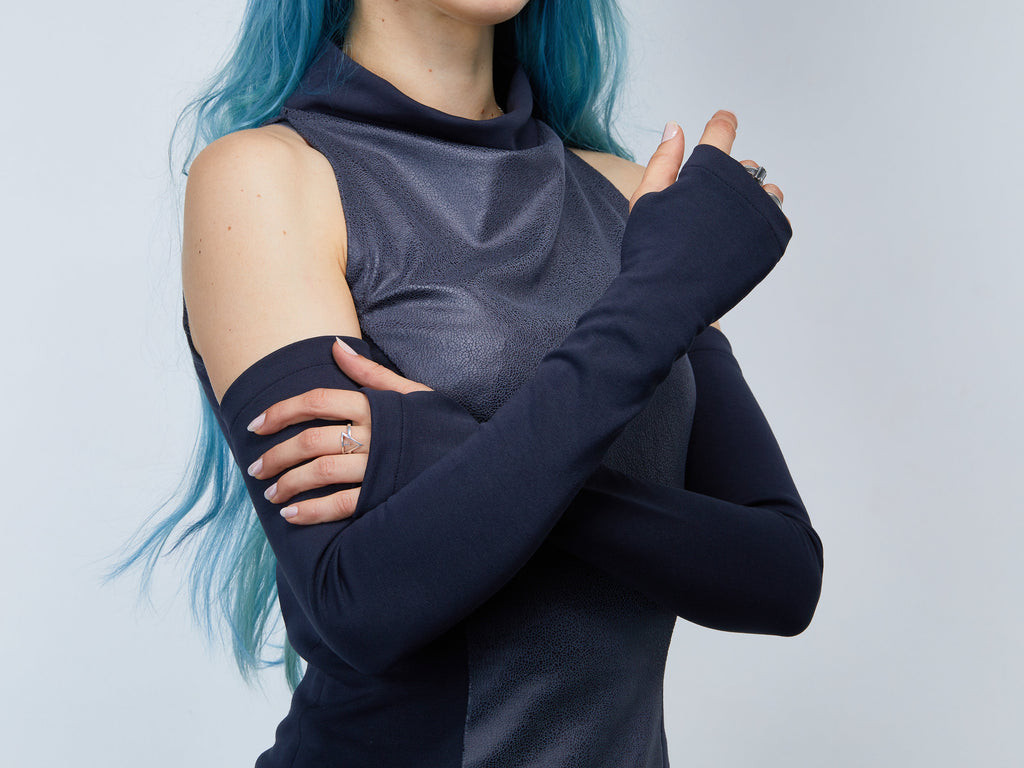 FG-8 Grey fingerless gloves