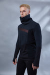 LL-9 Black asymmetrical sweater