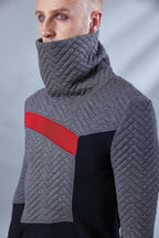 LL-8 Men's gray asymmetrical sweater
