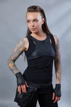 BC Silver eco leather chest plate