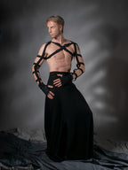 SH-EL Black elastic sleeve harness