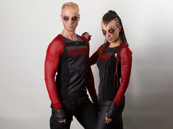 RA2 Black sleeveless shirt with red insert - zolnar
