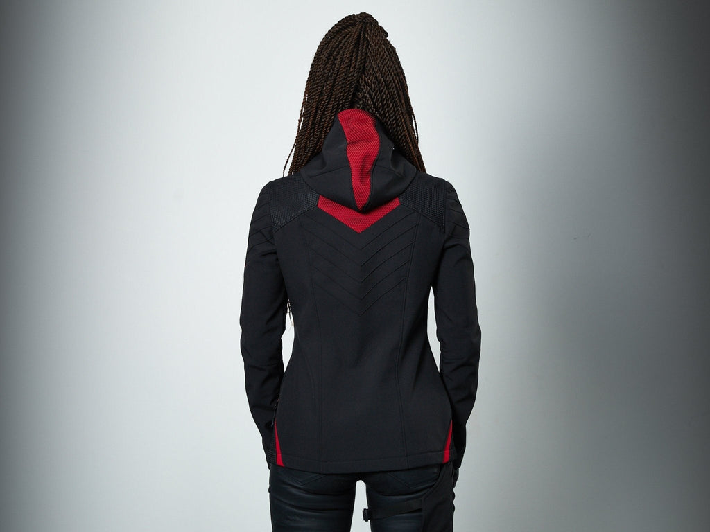 SIX Black cyberpunk softshell jacket